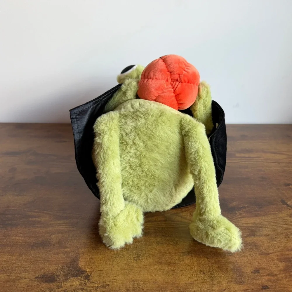 New Moonlight Manor Black Green Wizard Frog Plush Stuffed Animal Shelf Sitter